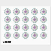 Sticker Rond Monogram Daisy (Feuille)