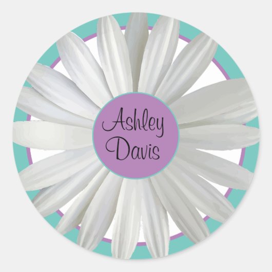 Sticker Rond Monogram Daisy (Devant)