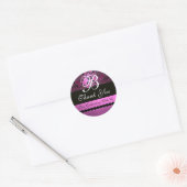 STICKER ROND MONOGRAM DE DOMMASQUES NOIRS VIOLET (Enveloppe)