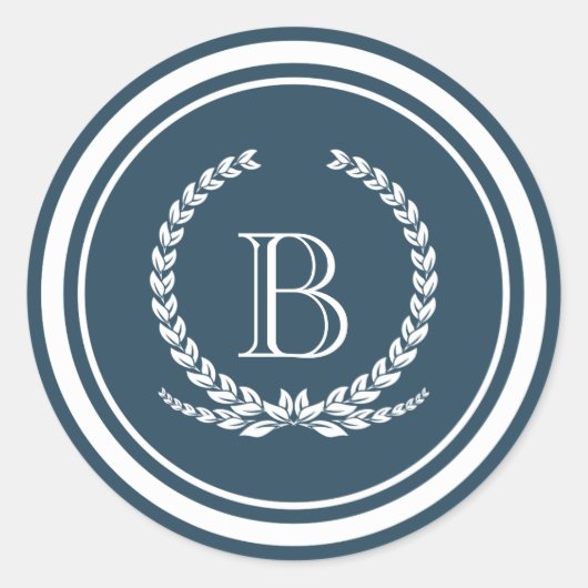 Sticker Rond Monogram design (Devant)