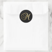 Sticker Rond Monogram M, élégant script, (Sac)