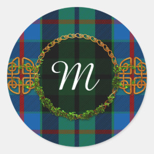 Sticker Rond Monogram Morrison Tartan
