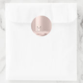 Sticker Rond Monogram Spark Rose  Teinte initiale du nom Traits (Sac)