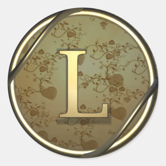 Sticker Rond monogramme (Devant)