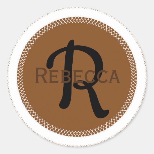 Sticker Rond Monogramme (Devant)