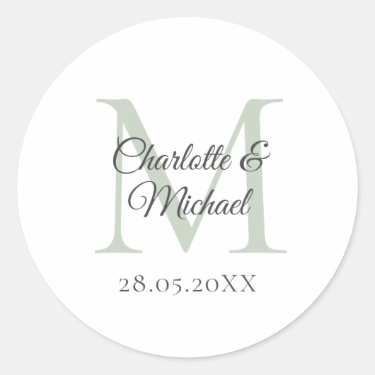 Sticker Rond Monogramme   (Devant)