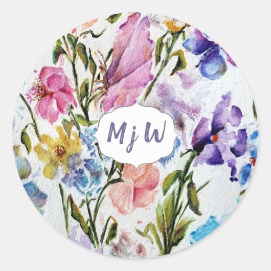 Sticker Rond Monogramme (Devant)