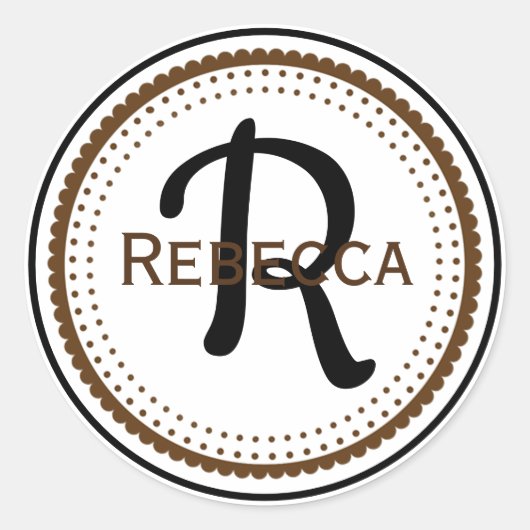 Sticker Rond Monogramme (Devant)