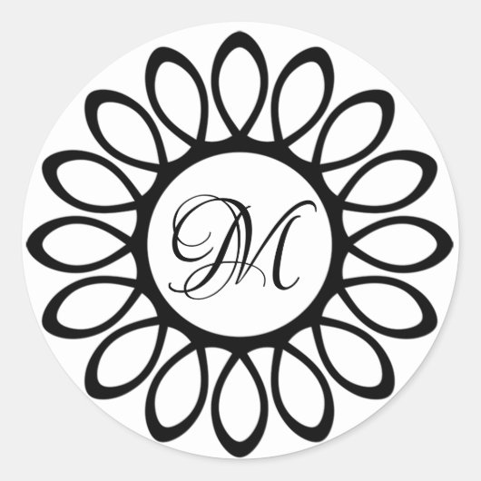 Sticker Rond Monogramme (Devant)