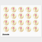 Sticker Rond Monogramme 311-Cupcake Paradise (Feuille)