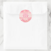 Sticker Rond Monogramme à camouflage rose (Sac)