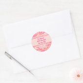 Sticker Rond Monogramme à camouflage rose (Enveloppe)