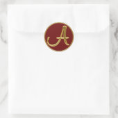 Sticker Rond Monogramme A en or 3D (Sac)