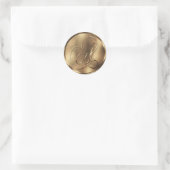 Sticker Rond Monogramme A Faire-part de mariage Bronze (Sac)