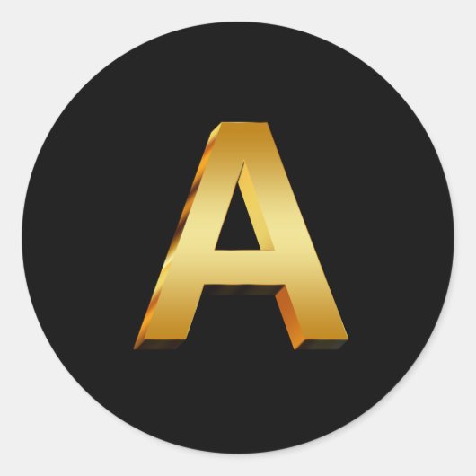 Sticker Rond Monogramme A or (Devant)