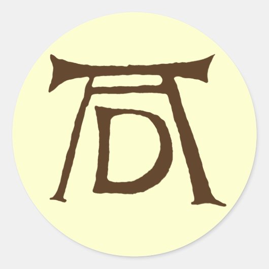 Sticker Rond Monogramme AD Durer (Devant)