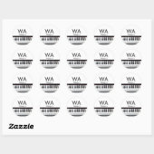 Sticker Rond Monogramme ajouter initiale lettre nom texte piano (Feuille)