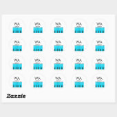Sticker Rond Monogramme ajoutez la lettre initiale nom texte pi (Feuille)