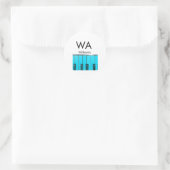 Sticker Rond Monogramme ajoutez la lettre initiale nom texte pi (Sac)