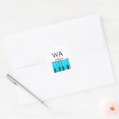 Sticker Rond Monogramme ajoutez la lettre initiale nom texte pi (Enveloppe)