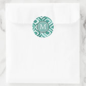Sticker Rond Monogramme | Aquamarine Motif IV (Sac)