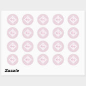 Sticker Rond Monogramme Art Déco Confetti Lace Mandala (Feuille)