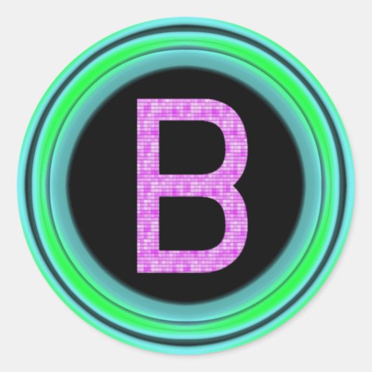 Sticker Rond Monogramme "B" (Devant)