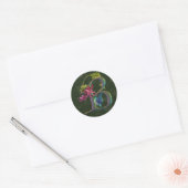 Sticker Rond Monogramme B de colibri (Enveloppe)