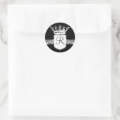 Sticker Rond Monogramme blanc (Sac)