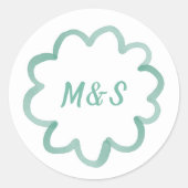 Sticker Rond Monogramme blanc blanc blanc blanc blanc blanc ver (Devant)