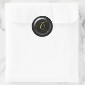 Sticker Rond Monogramme C couleur or (Sac)