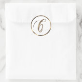 Sticker Rond Monogramme C Faux Bronze (Sac)