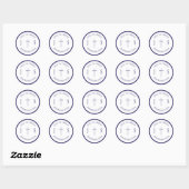 Sticker Rond Monogramme catholique intemporel (Feuille)