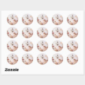 Sticker Rond Monogramme Champignon Toadstool Enchanted Forest W (Feuille)
