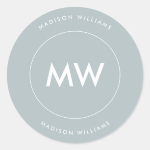 Sticker rond Monogramme Classic