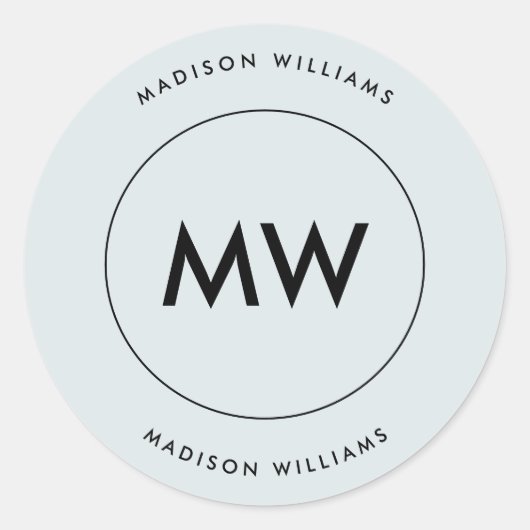 Sticker rond Monogramme Classic (Devant)