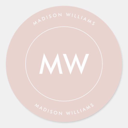 Sticker rond Monogramme Classic (Devant)