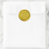 Sticker Rond Monogramme Classic Or Custom Wax Seal (Sac)