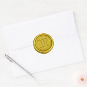 Sticker Rond Monogramme Classic Or Custom Wax Seal (Enveloppe)
