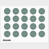 Sticker Rond Monogramme classique collant rond (Feuille)