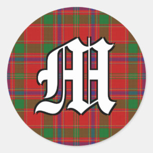 Sticker Rond Monogramme classique du clan Munro Tartan