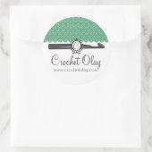 Sticker Rond Monogramme crochet de crochet de dragon échelles (Sac)