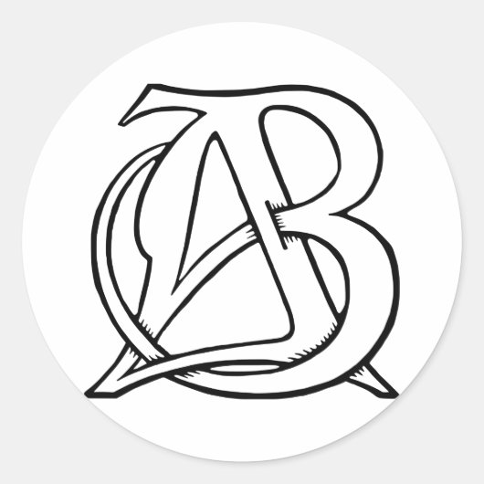 Sticker Rond Monogramme d'ab (Devant)