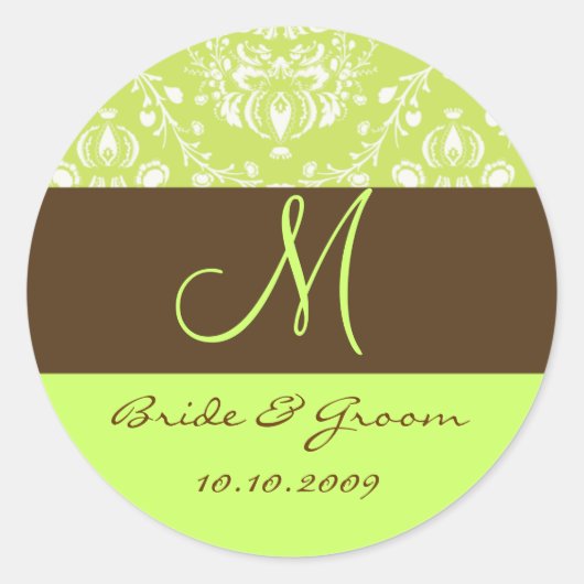 Sticker Rond monogramme Damas (Devant)