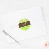 Sticker Rond monogramme Damas (Enveloppe)
