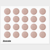 Sticker Rond Monogramme Date Pink Latte Stick Cire (Feuille)
