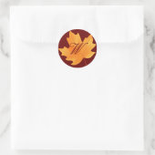 Sticker Rond Monogramme d'automne (Sac)