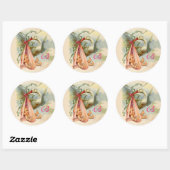 STICKER ROND MONOGRAMME DE BABY SHOWER DE STORE, (Feuille)