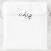 Sticker Rond Monogramme de bord moderne (Sac)