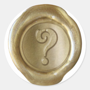Sticker Rond Monogramme de cire - Or - Victorien ? -